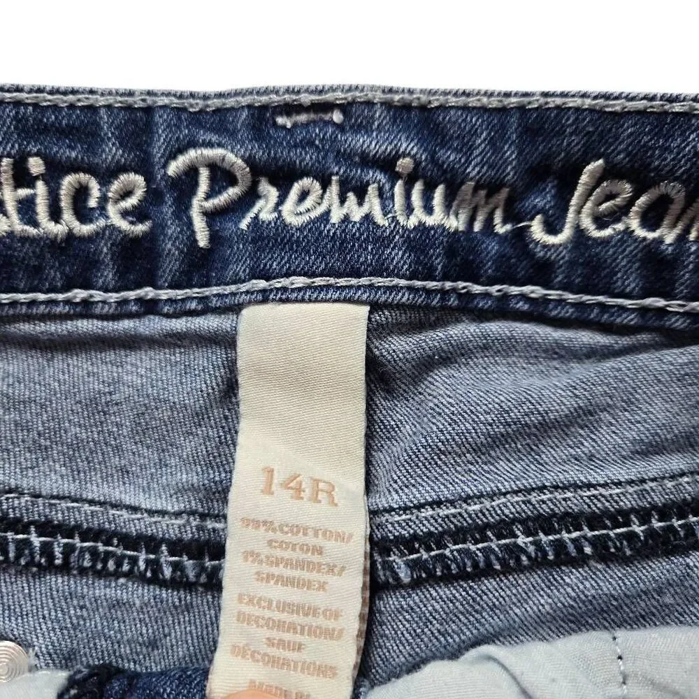 Justice Patriotic denim shorts 14